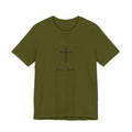 Christian T-Shirt — Simple Cross "Jesus Saves" Spiritual Tee
